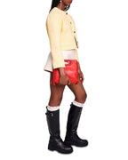 PALE YELLOW TWEED JACKET Flowering Girl