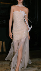 Kaori Strapless Sequin Maxi Dress Flowering Girl