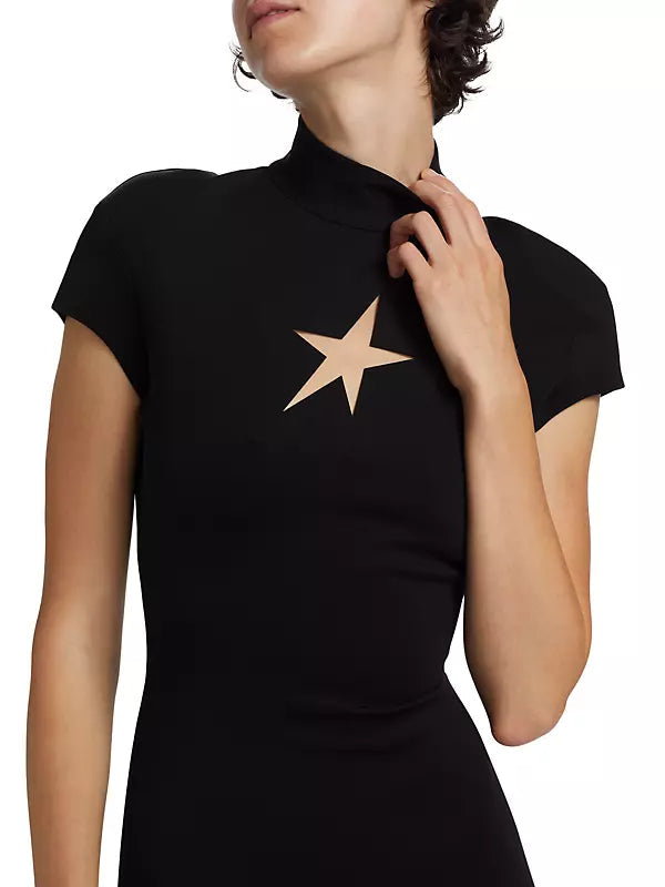 Star Cut-Out bodycon Mini dress in black Flowering Girl