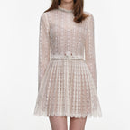 Odelette Cream Organza Lace Mini Dress Flowering Girl