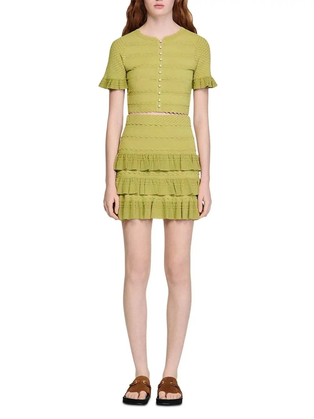 Short Ruffled Skirt Flowering Girl