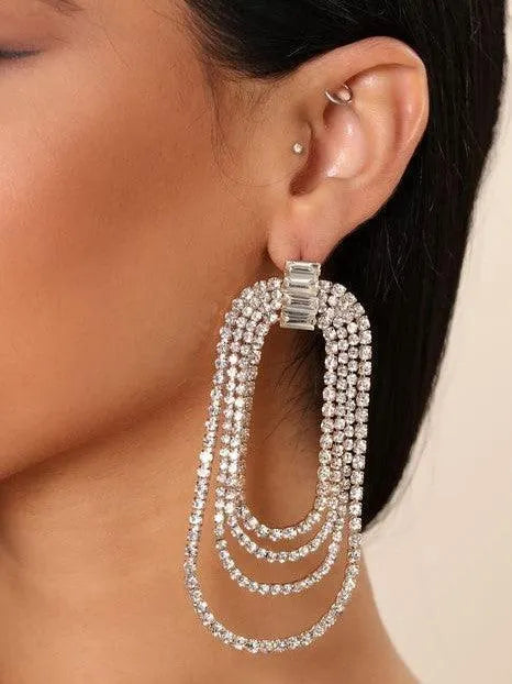 Geneva Diamante Arch Earrings Flowering Girl