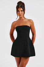 Asha Mini Dress - Black Flowering Girl