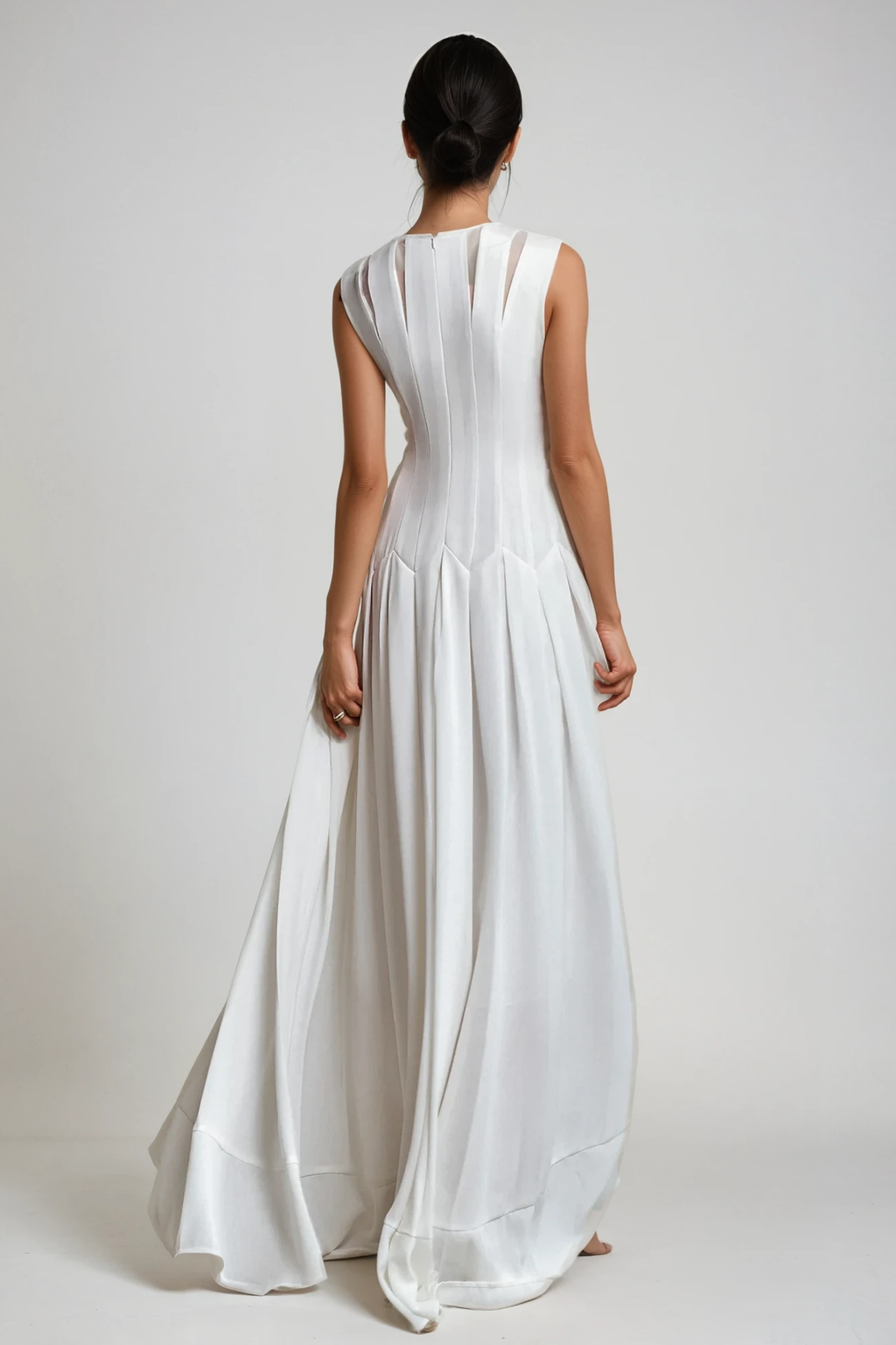 Joyce Ruch Ruffle Sleeveless Maxi Dress Flowering Girl