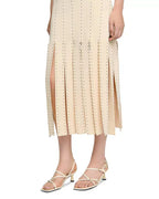 Marjorie Fringed Knit Maxi Dress In Ecru Flowering Girl