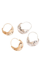 Irregular leaf earrings Flowering Girl