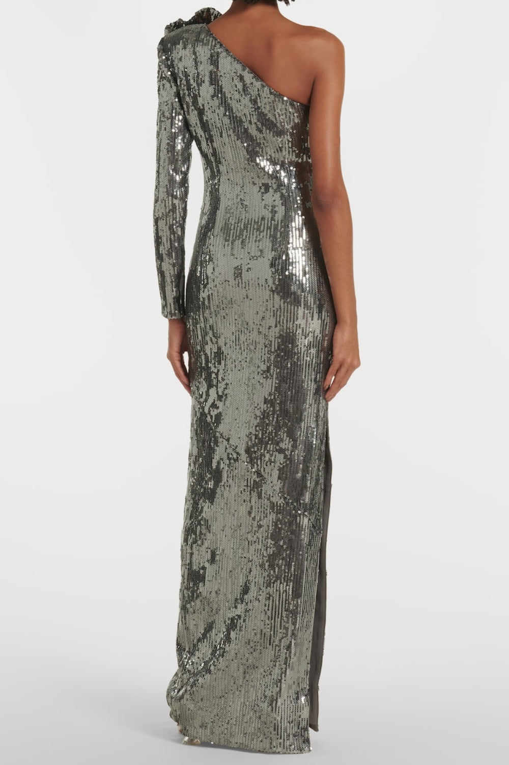 Thirza Floral Sequin One Shoulder Maxi Dress Flowering Girl