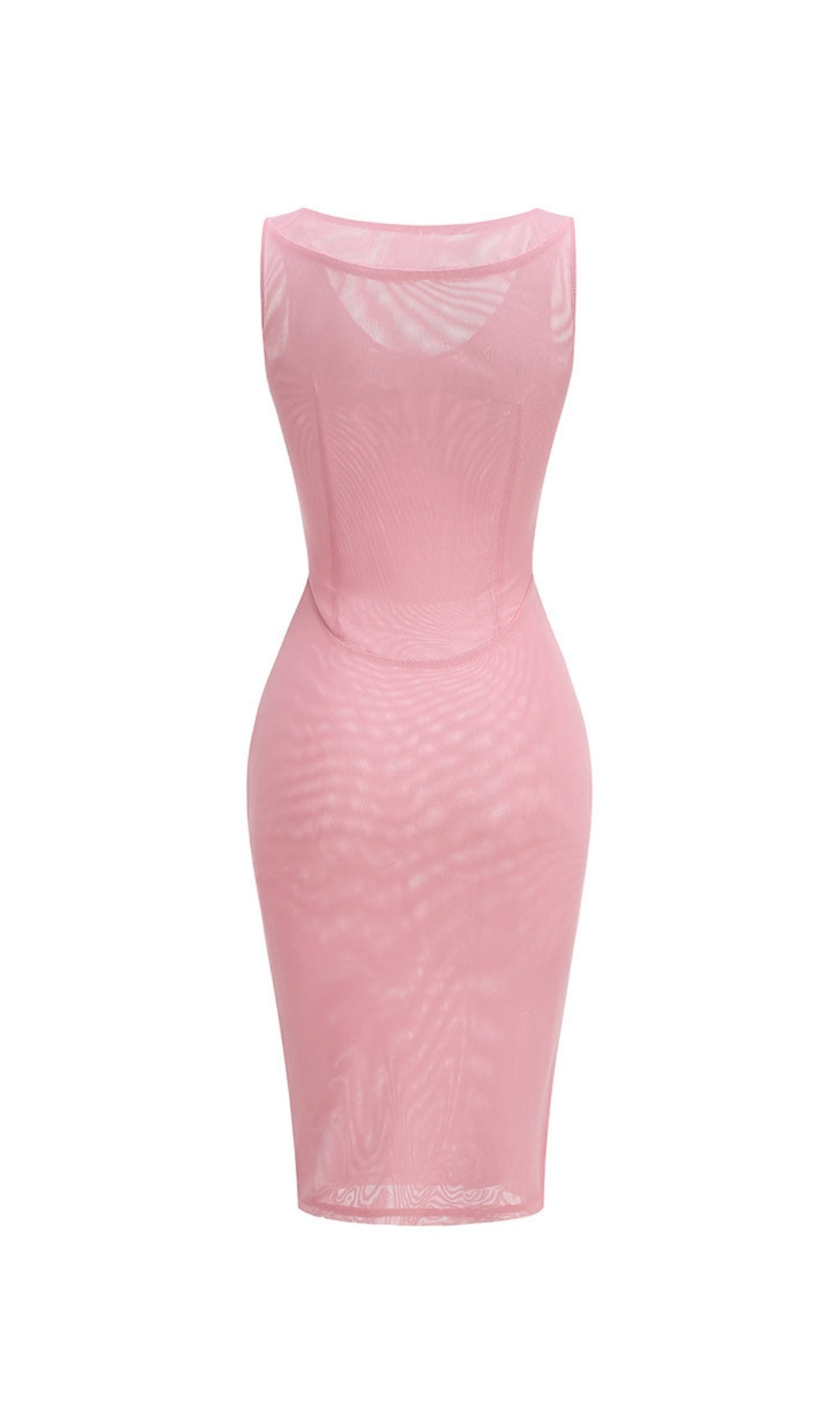 Elof Pink Flower Corset Midi Dress Flowering Girl