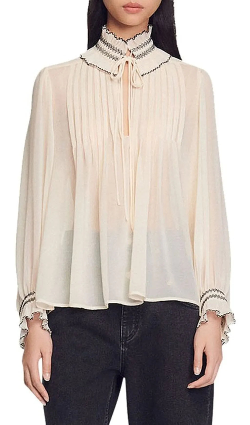 JACINTHE TIE NECK BLOUSE Flowering Girl