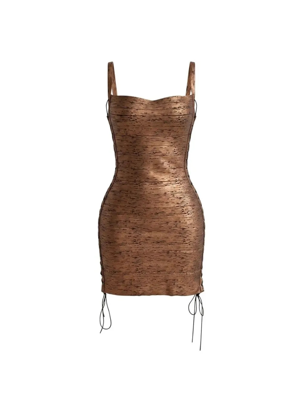 Ravixor Lace Up Bandage Mini Dress Flowering Girl