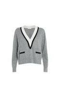 TWO TONE TRIM SWEATER Flowering Girl