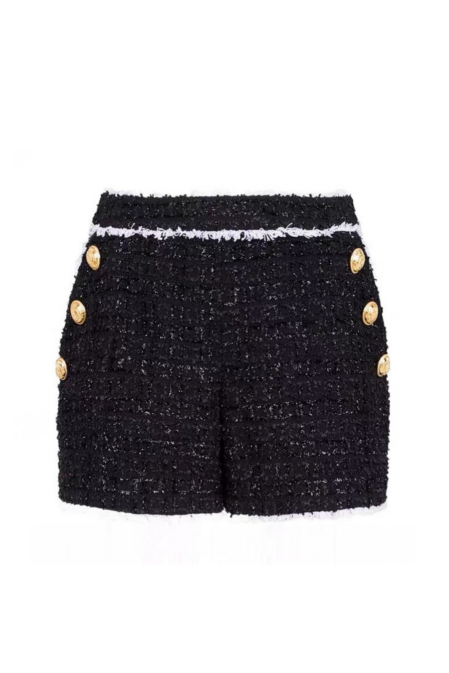 Mishka Breasted Tweed Jacket - Black Flowering Girl