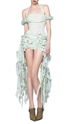 Dalilah Corset Ruffle Mini Dress Flowering Girl