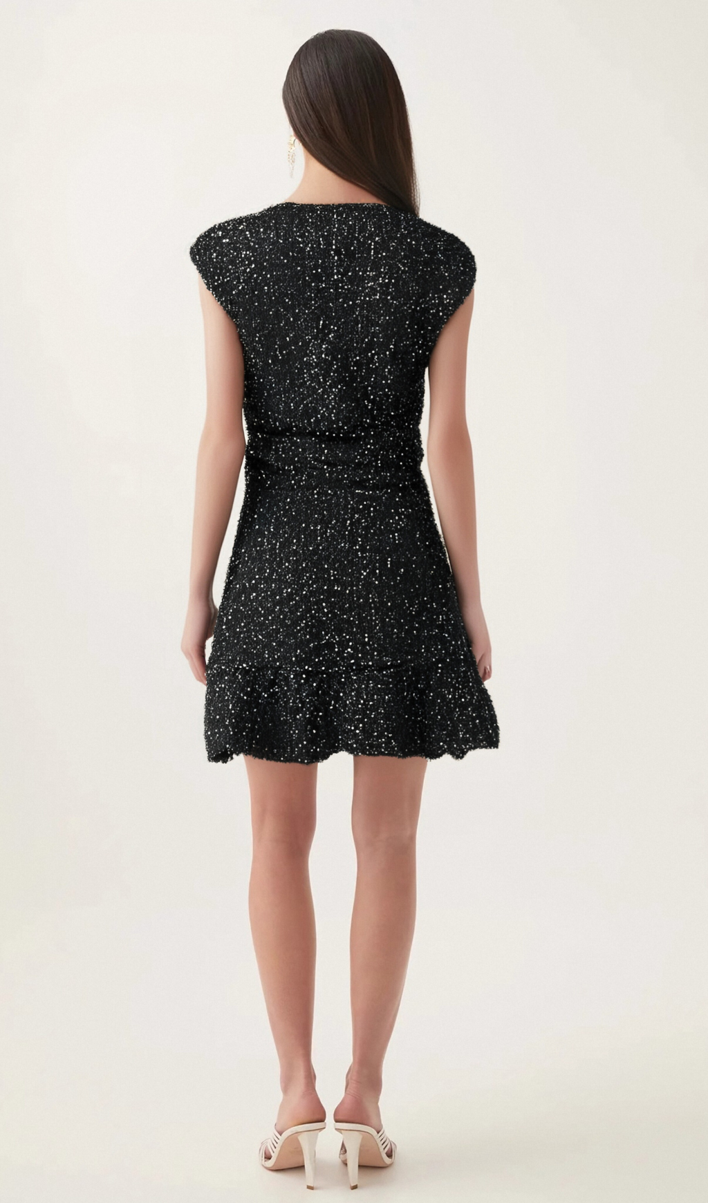 Cordelia sequin-embellished tiered mini dress Flowering Girl