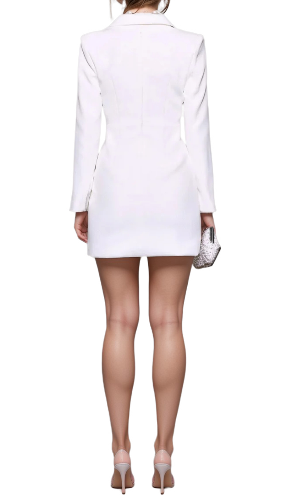 bernice Forina Flower Blazer Dress in white Flowering Girl