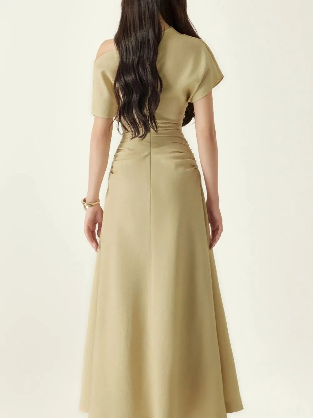 Mairwen Ruched Maxi Dress Flowering Girl
