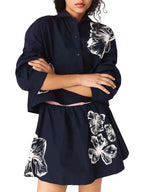 Cropped Floral Shirt Flowering Girl