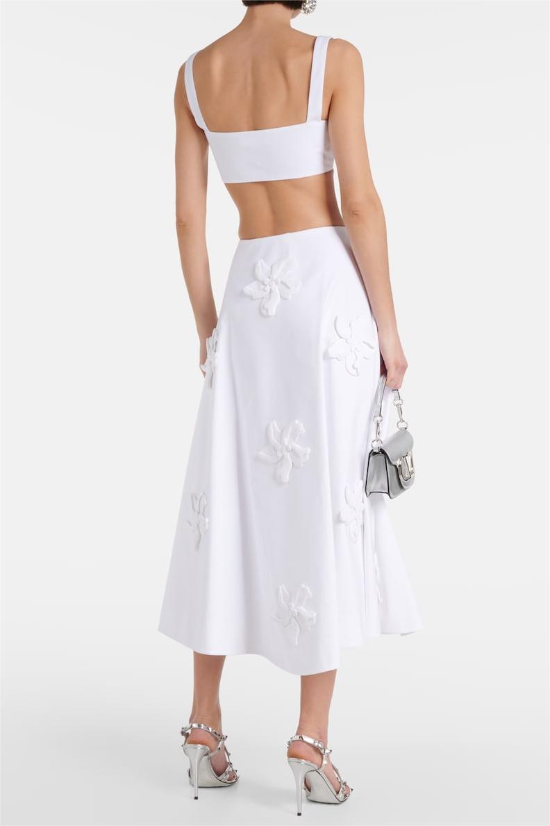 3D Floral High Waist Pocket Skirt Flowering Girl