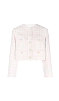 CROPPED TWEED BUTTON FRONT JACKET Flowering Girl