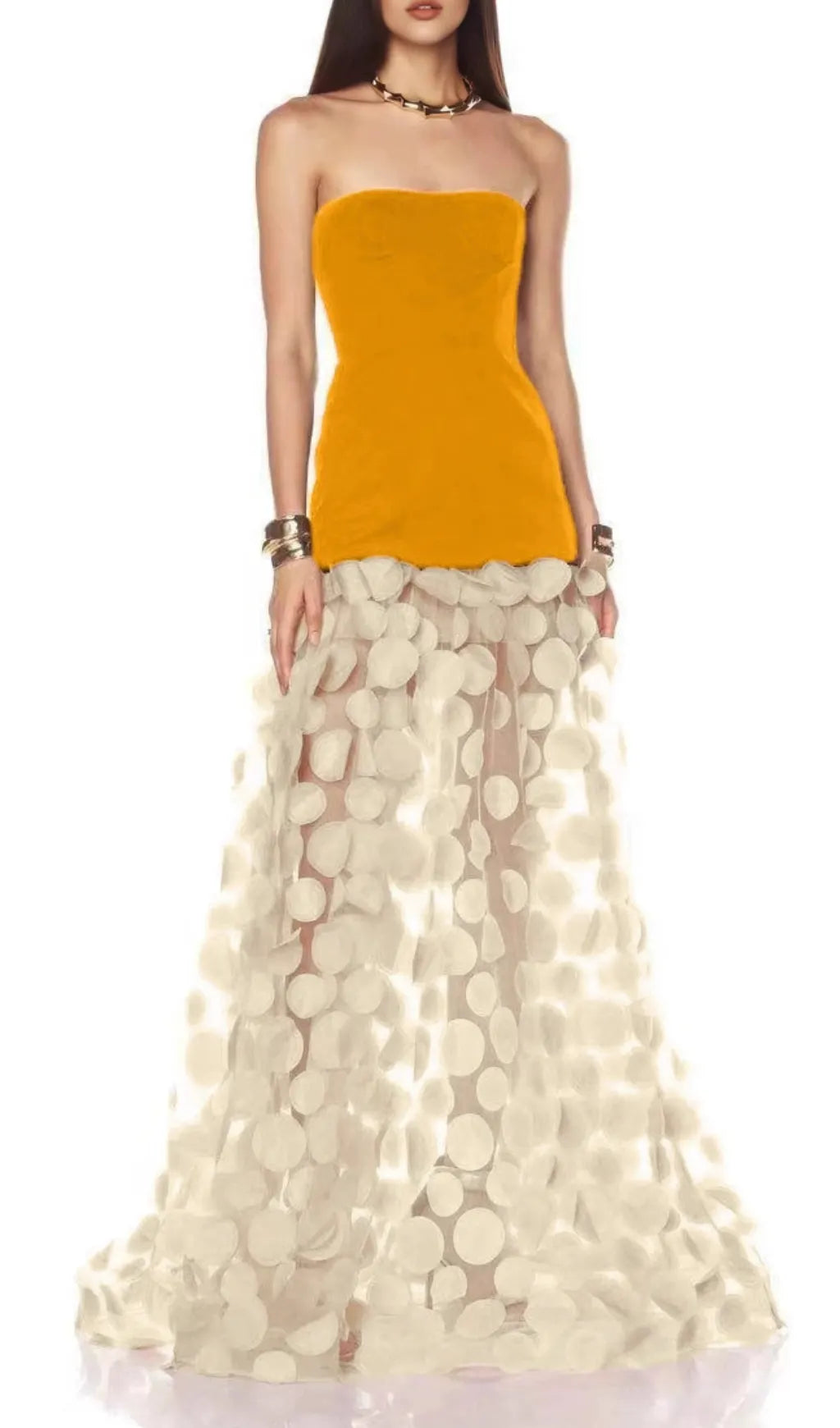 Gaenor Strapless Maxi Dress Flowering Girl