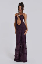 Norah Printed Maxi Dress - Purple Flowering Girl