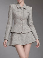 Mizuki Grey Two-Piece Set Flowering Girl