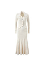 Jersey Button Long Sleeve Midi Dress Flowering Girl
