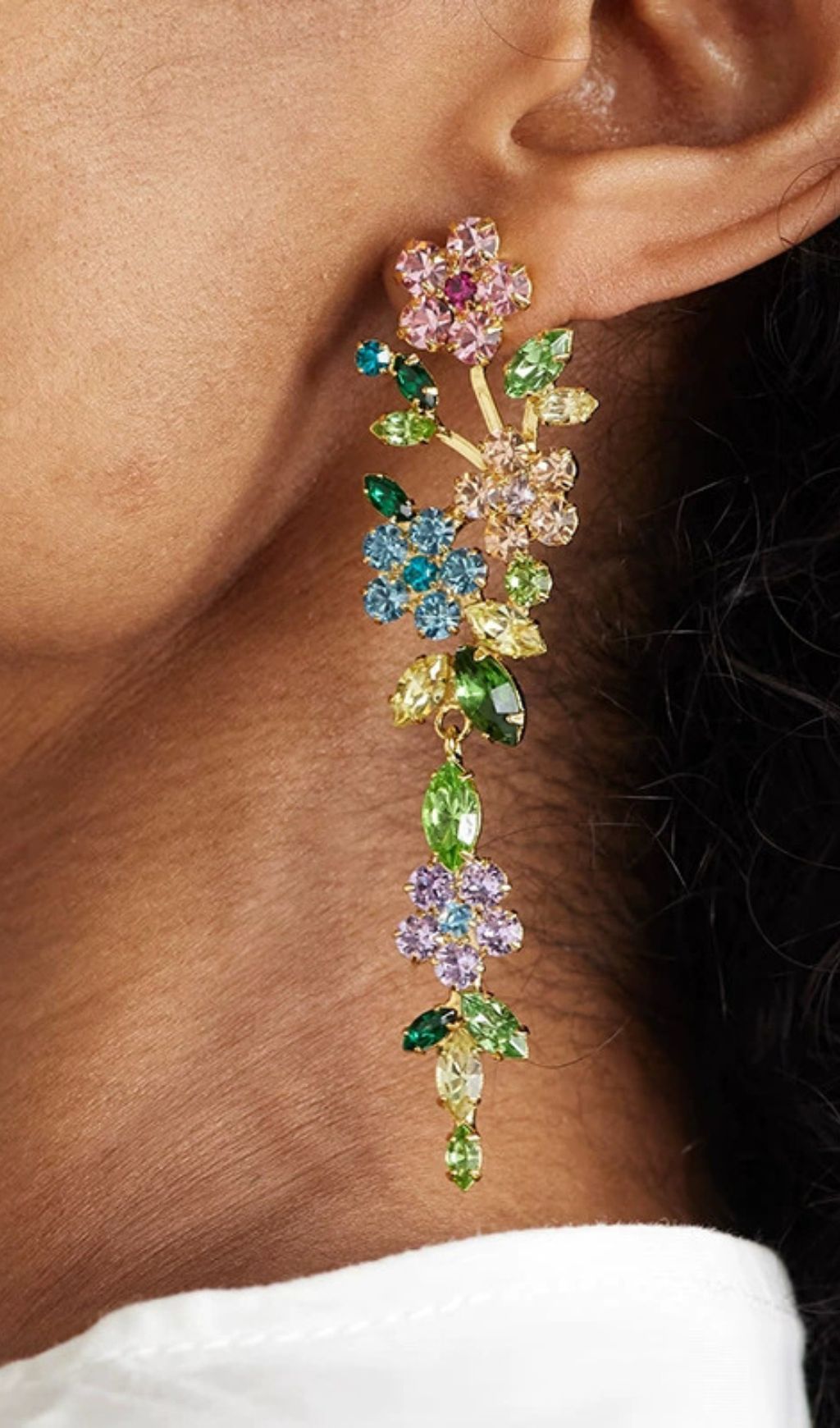 Kaiya Diamante Flower Earrings Flowering Girl