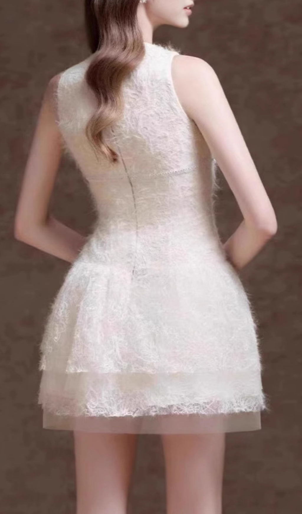 Elfreda White Lace Mini Dress Flowering Girl