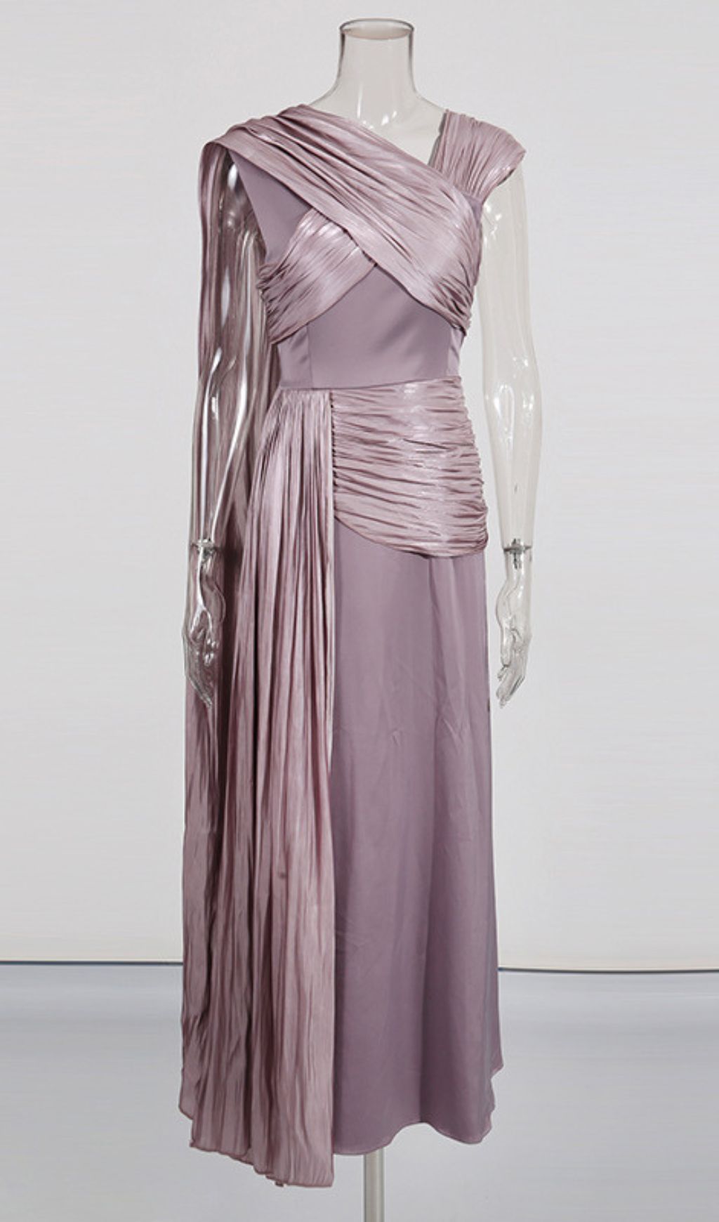 Ihsan Purple Ruched Maxi Dress Flowering Girl