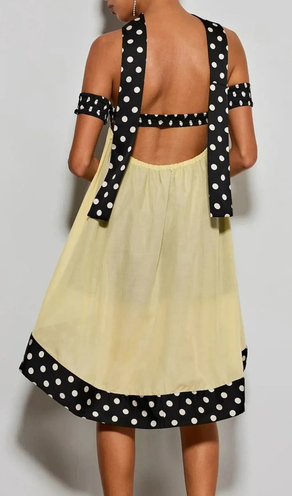 Velvandis Off Shoulder Dot Mini Dress Flowering Girl