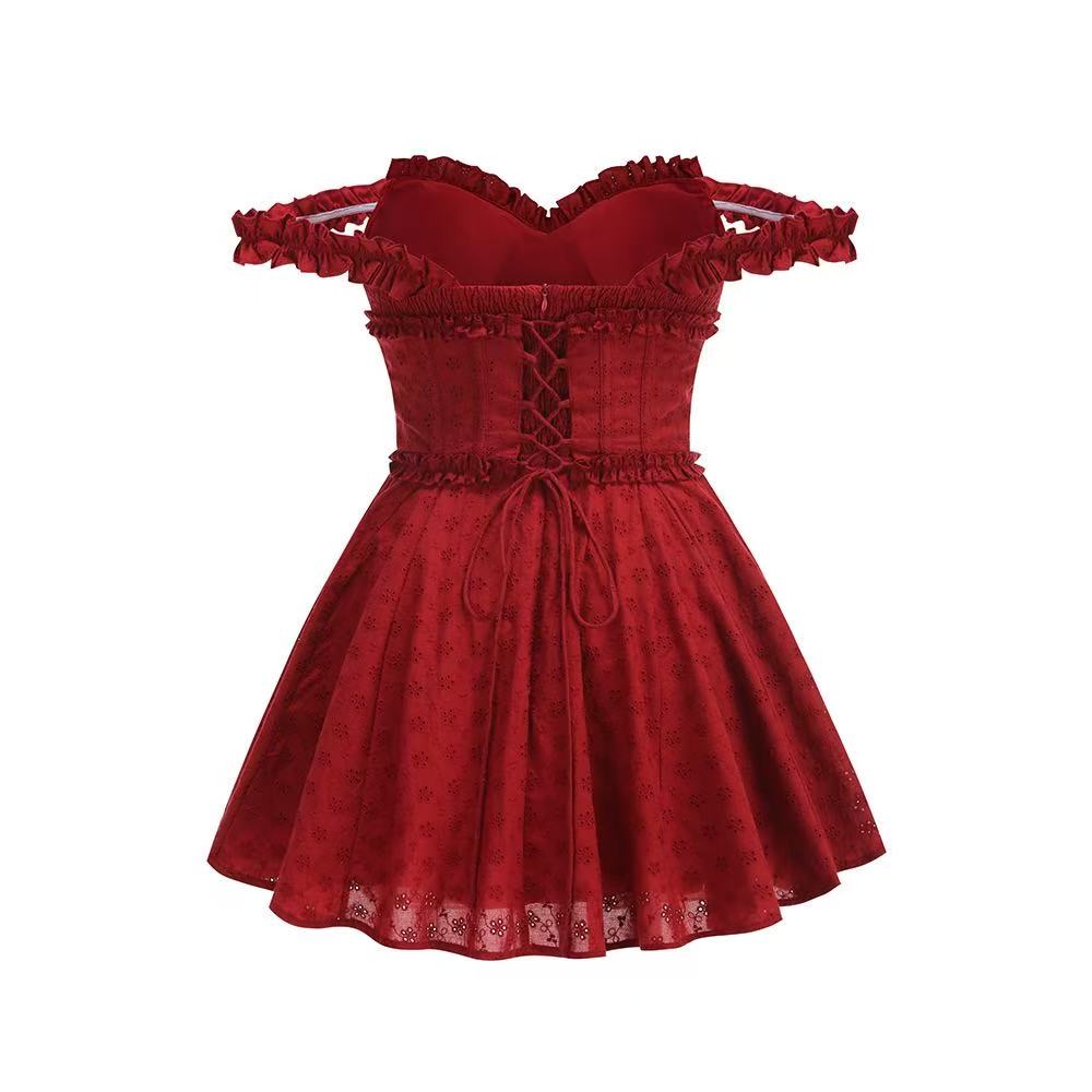 Elva Playsuit - Red Flowering Girl