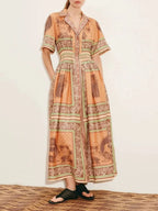Kloe Printed Midi Dress Flowering Girl