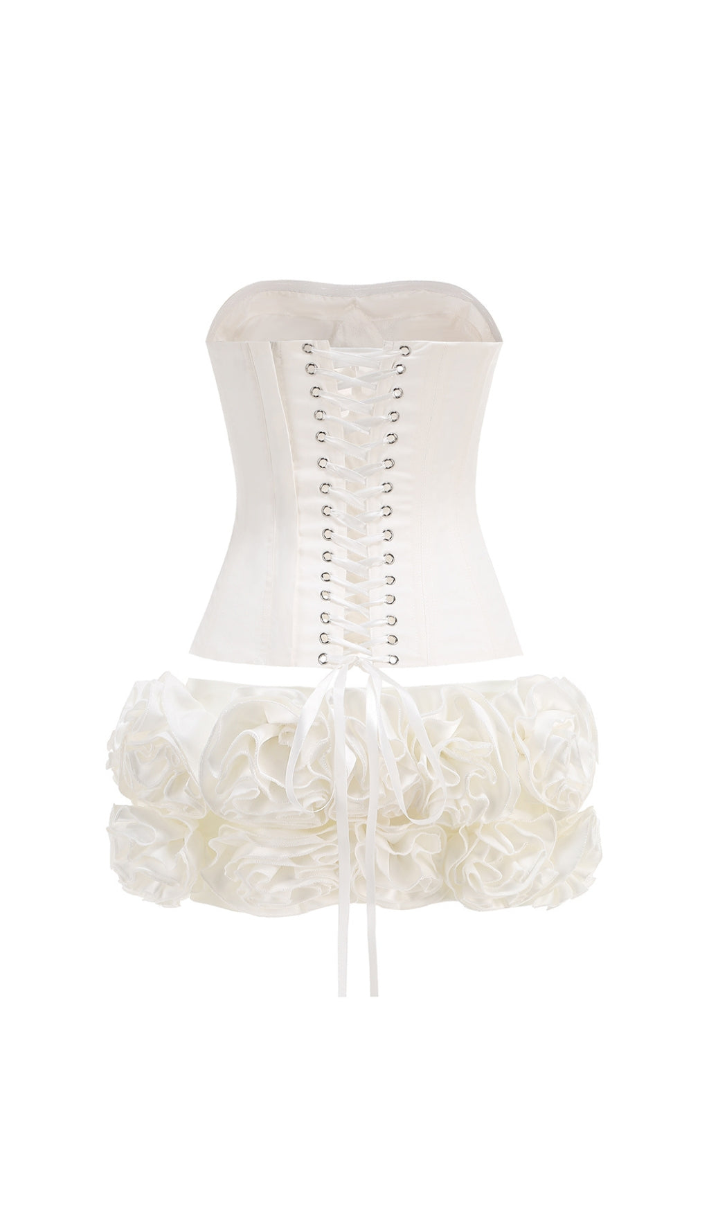 Clegg White Corset Flower Two-Piece Set Flowering Girl