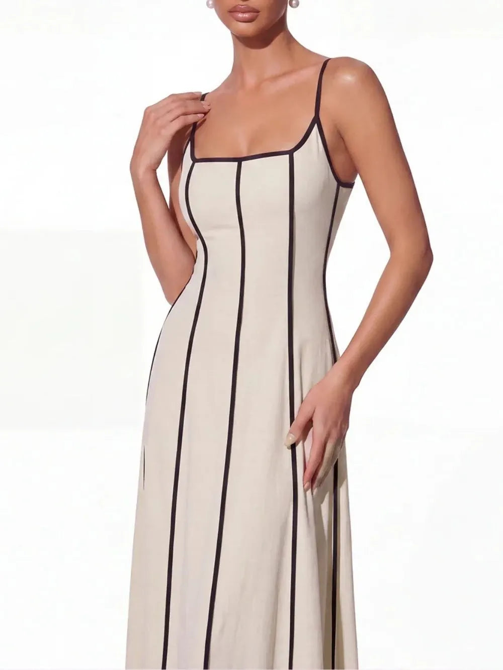 Inez Sleeveless Tie Up Midi Dress Flowering Girl
