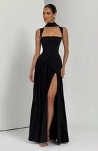 Tullulah Maxi Dress - Black Flowering Girl