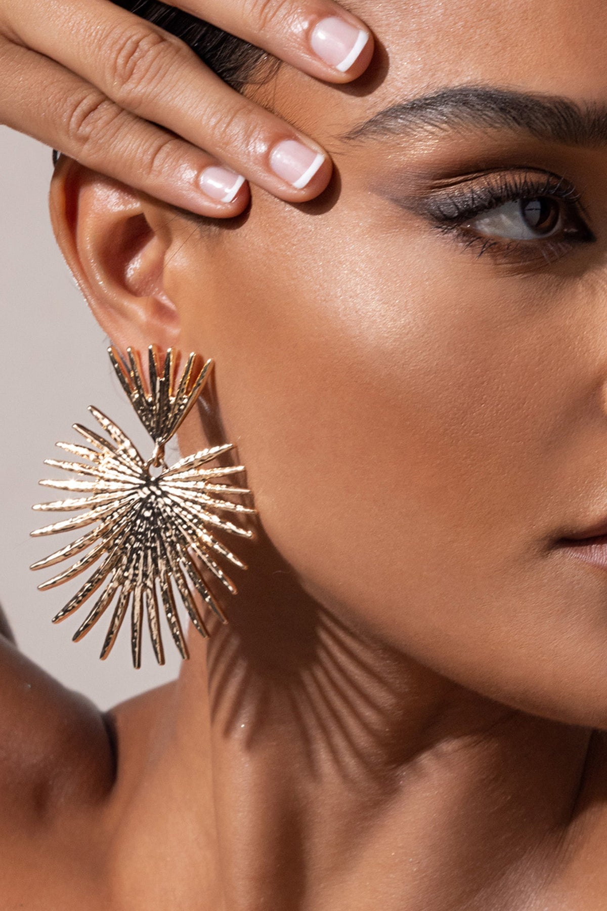 Gold Starburst Drop Earrings Flowering Girl