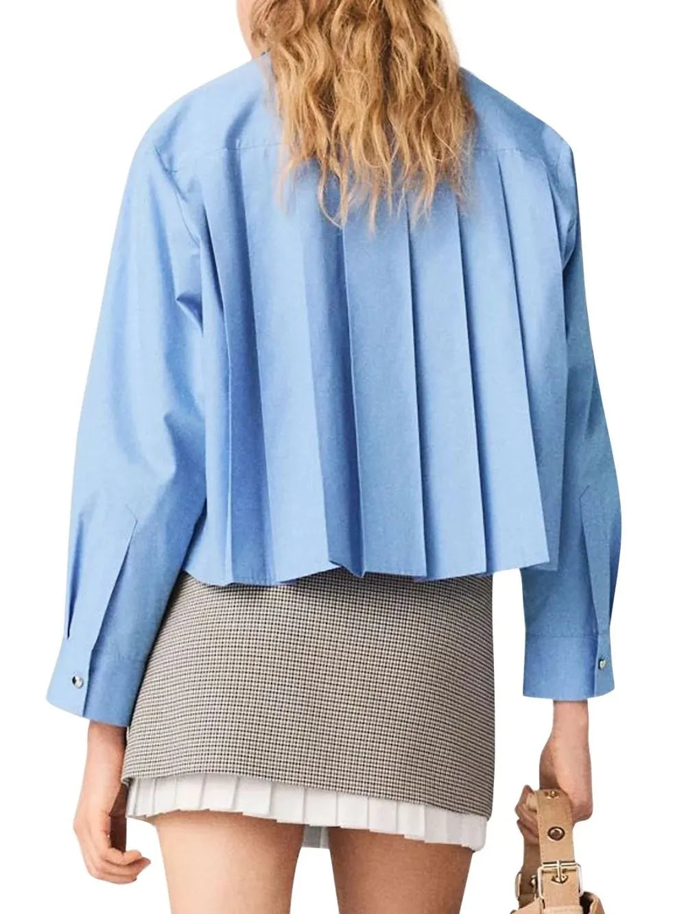 Pleated Skirt with Poplin Details Flowering Girl