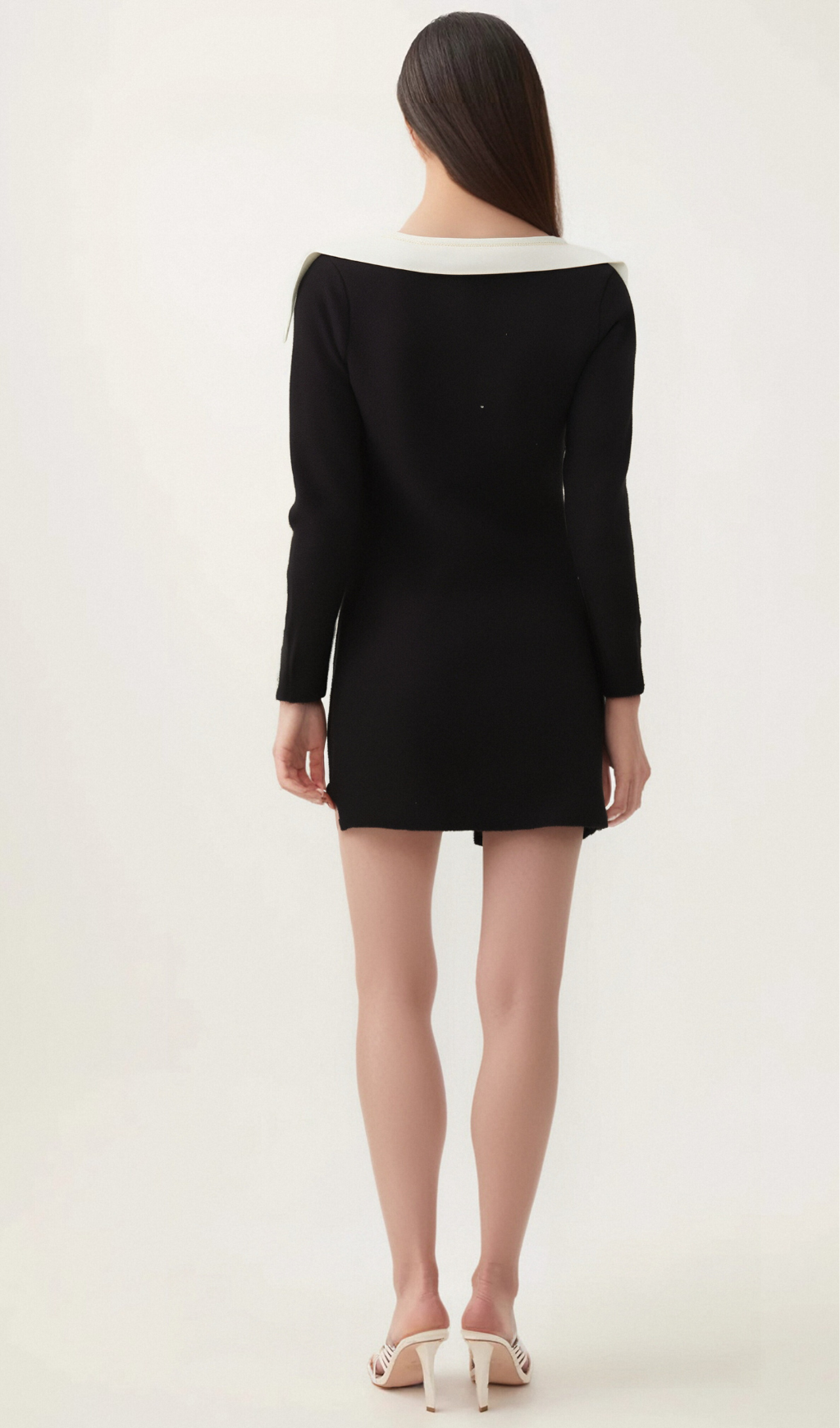 Enora black contrast-color mini dress Flowering Girl