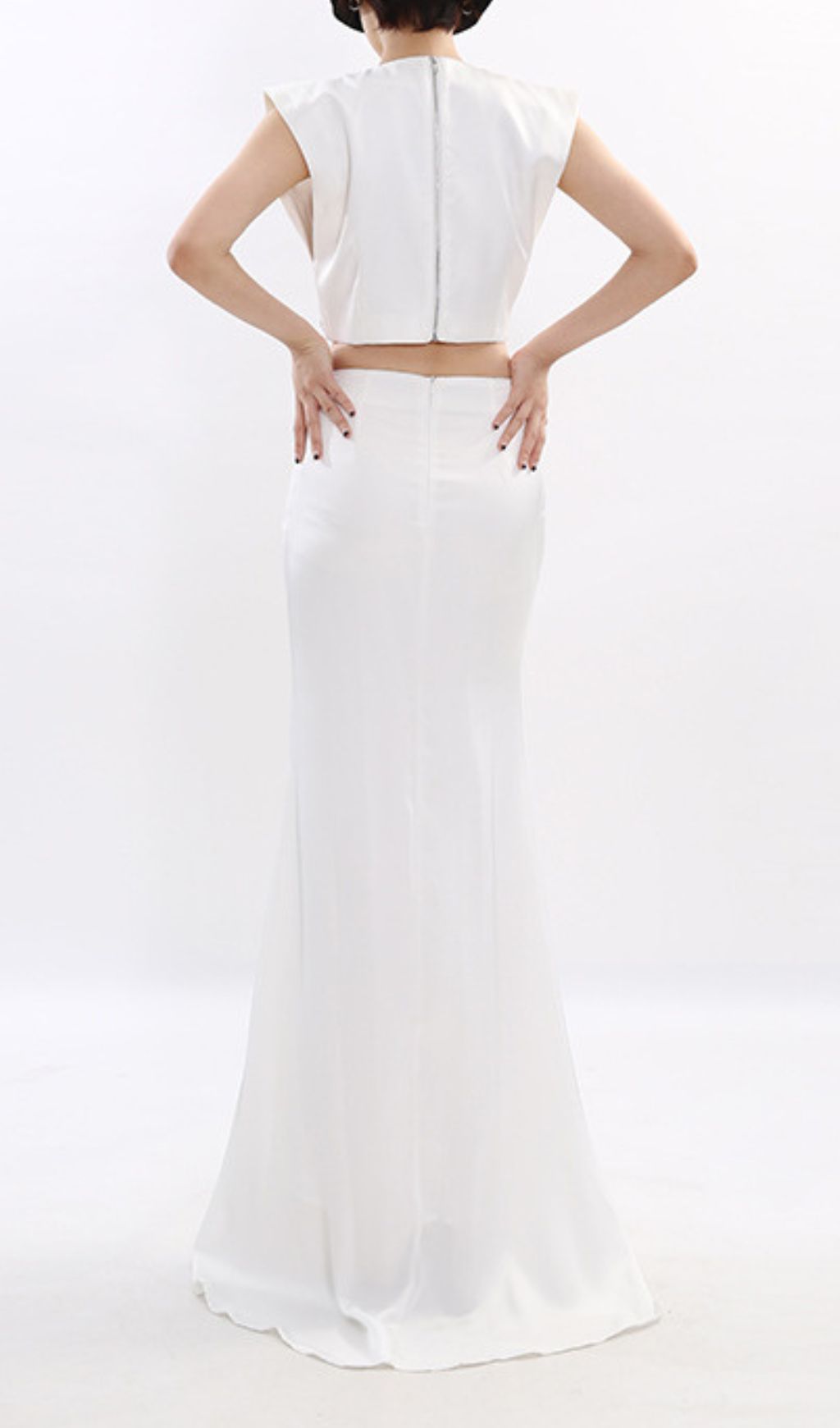 Juro White Diamante Two-Piece Set Flowering Girl