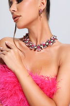 Mattey Rhinestone Necklace Flowering Girl