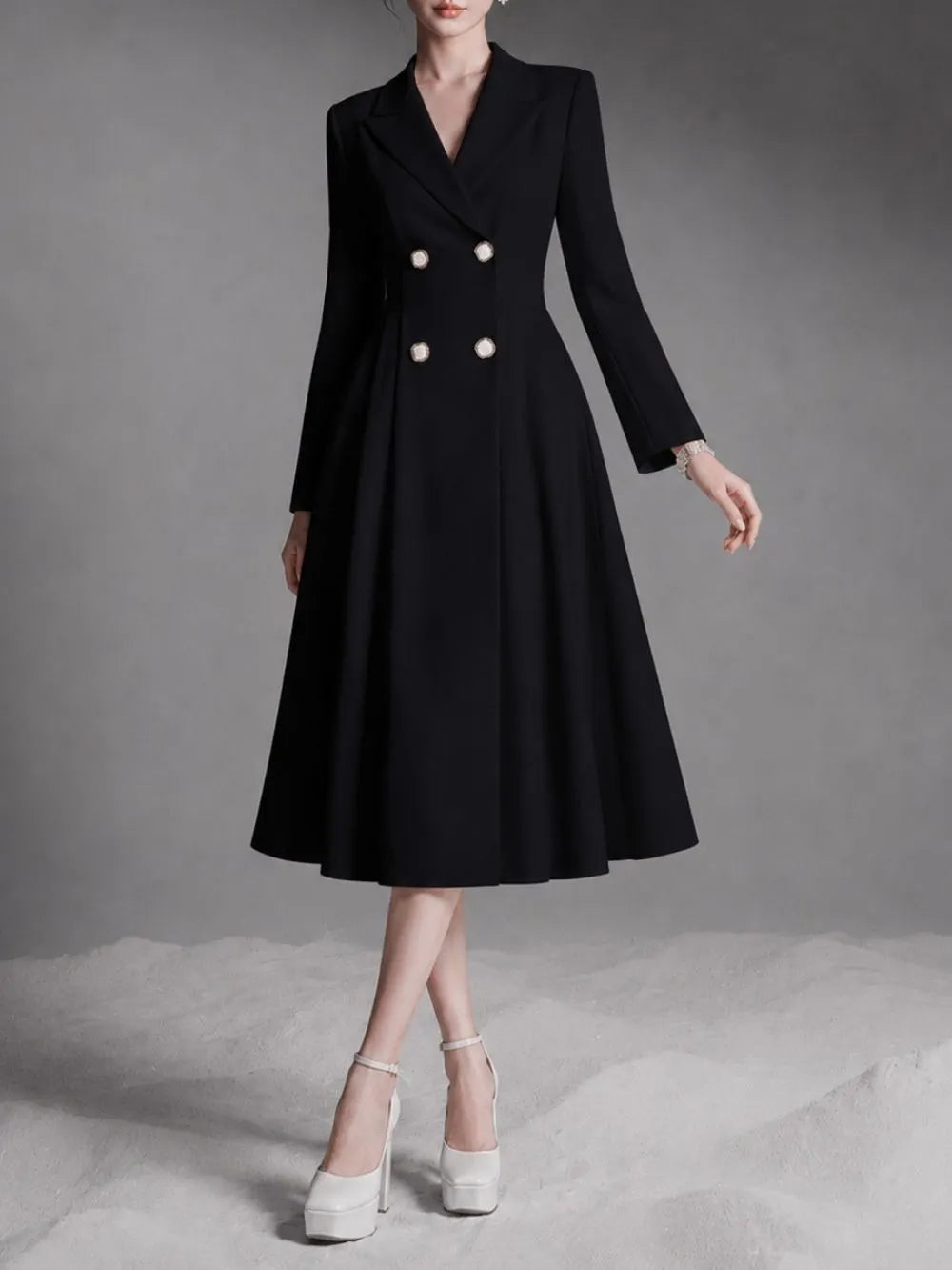 Mauve Long Sleeve Coat Dress Flowering Girl