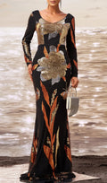 Debby Long Sleeve Sequin Maxi Dress Flowering Girl