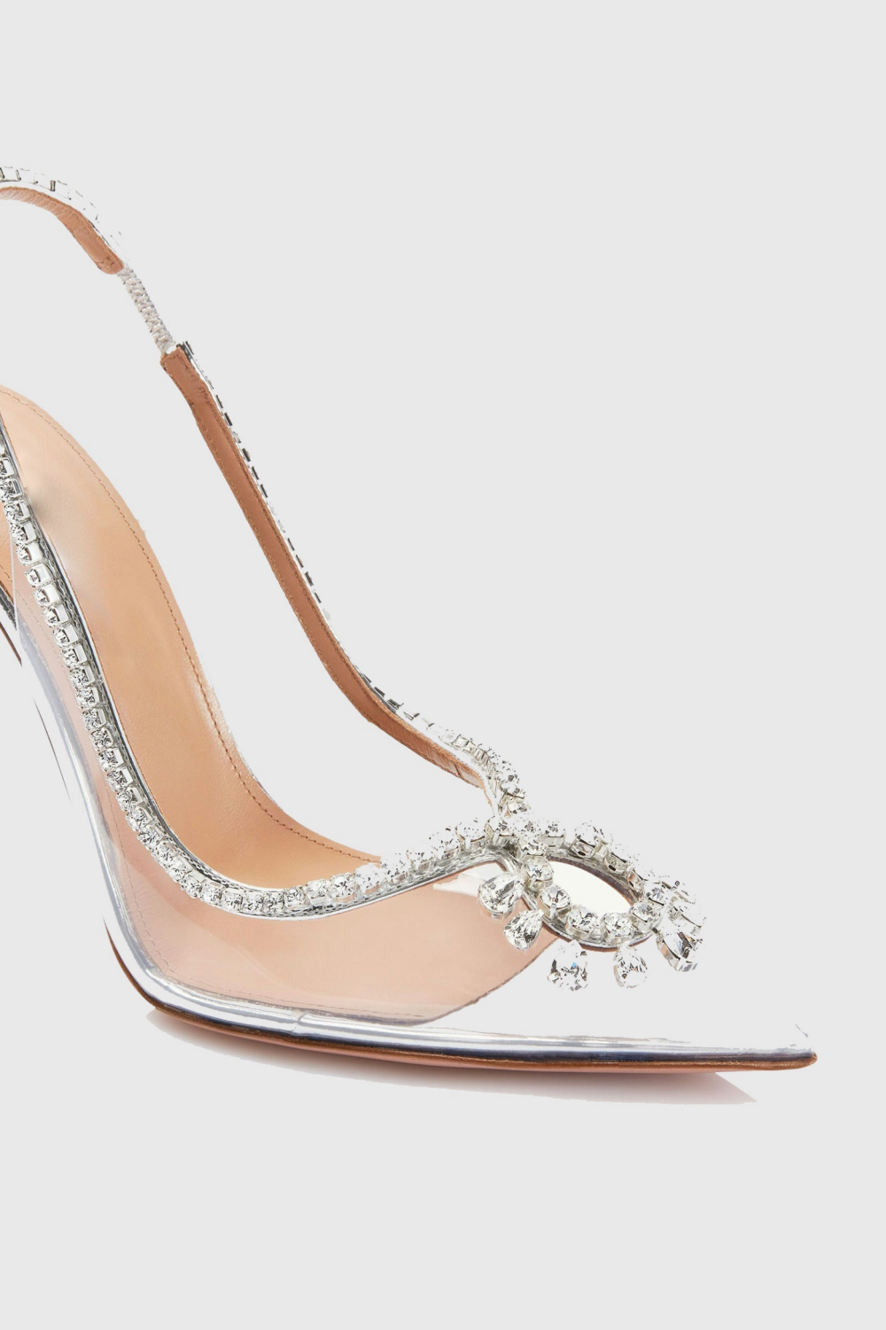 Arabela Rhinestone Embellished Pumps - Silver Flowering Girl