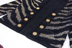 Button Knitted Blazer Flowering Girl