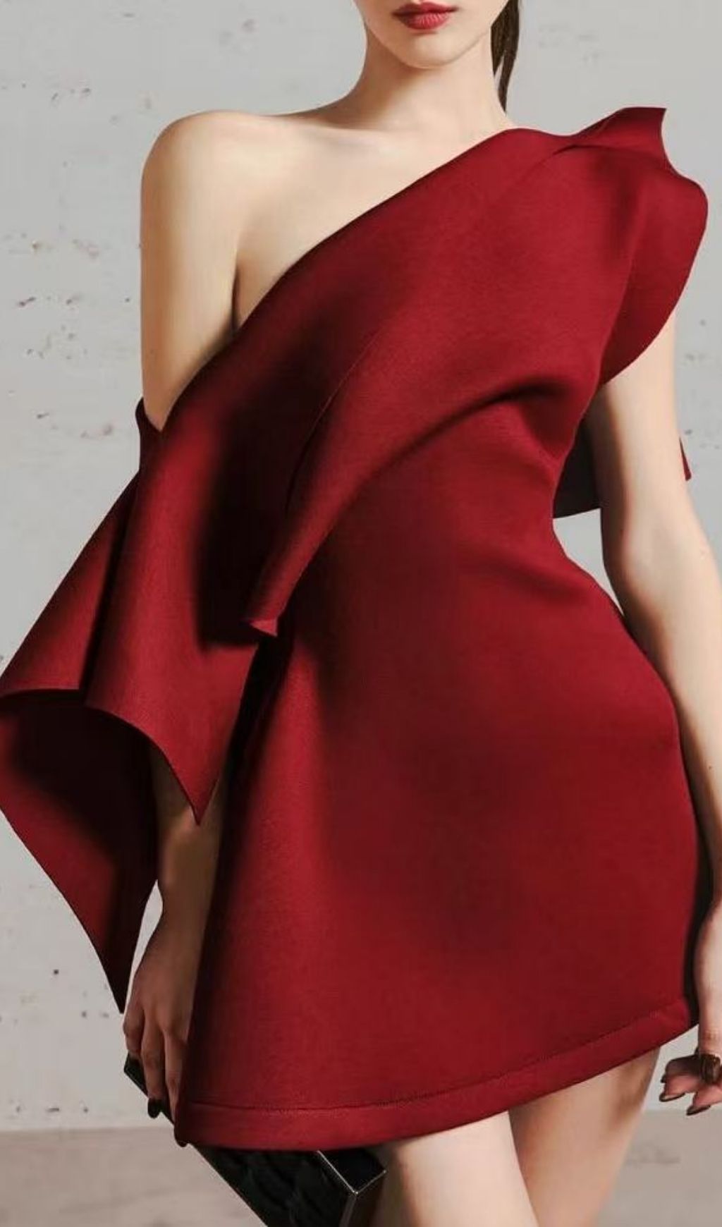 Kelsi Irregular Shoulder Mini Dress Flowering Girl