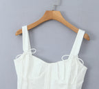 Lethia White Corset Top Flowering Girl