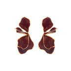 Juin Wine Flower Earrings Flowering Girl