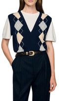 Layered Look Sweater Vest Top Flowering Girl