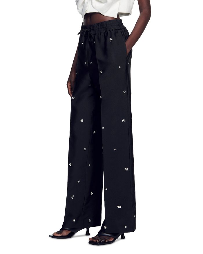 OVERSIZED EMBELLISHED TAFFETA PANTS Flowering Girl